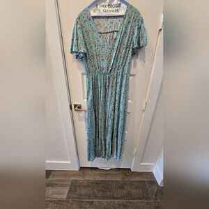 Floral Blue Dress